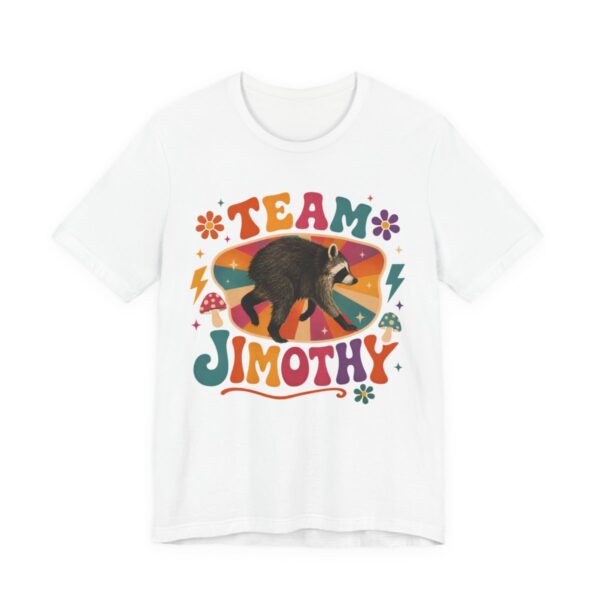 Team Jimothy Retro Groovy Raccoon T-Shirt in White
