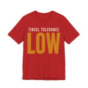 Tinsel Tolerance Low Shirt - Funny Christmas Tee in Red