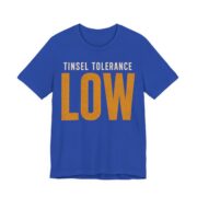 Tinsel Tolerance Low Shirt - Funny Christmas Tee in True Royal