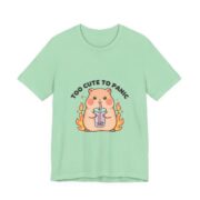 Too Cute To Panic Capybara Boba T-Shirt in Mint