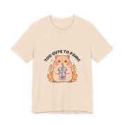 Too Cute To Panic Capybara Boba T-Shirt in Soft Cream