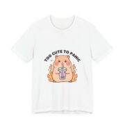 Too Cute To Panic Capybara Boba T-Shirt in White