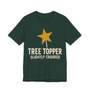 Tree Topper, Slightly Crooked Shirt - Funny Christmas Tee in Forest