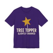 Tree Topper, Slightly Crooked Shirt - Funny Christmas Tee in Team Purple