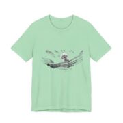 White Dog On Driftwood Lake Day T-Shirt in Mint