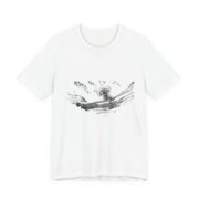 White Dog On Driftwood Lake Day T-Shirt in White