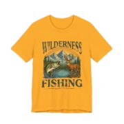 Wilderness Fishing Deer And Bass T-Shirt in Gold