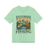 Wilderness Fishing Deer And Bass T-Shirt in Mint