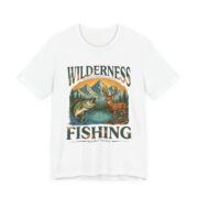 Wilderness Fishing Deer And Bass T-Shirt in White