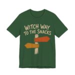 Witch Way To The Snacks Shirt - Funny Halloween Tee in Evergreen
