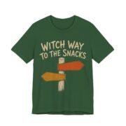 Witch Way To The Snacks Shirt - Funny Halloween Tee in Evergreen