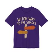 Witch Way To The Snacks Shirt - Funny Halloween Tee in Team Purple