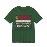 Wrapping Paper Economist Shirt - Funny Christmas Tee in Evergreen