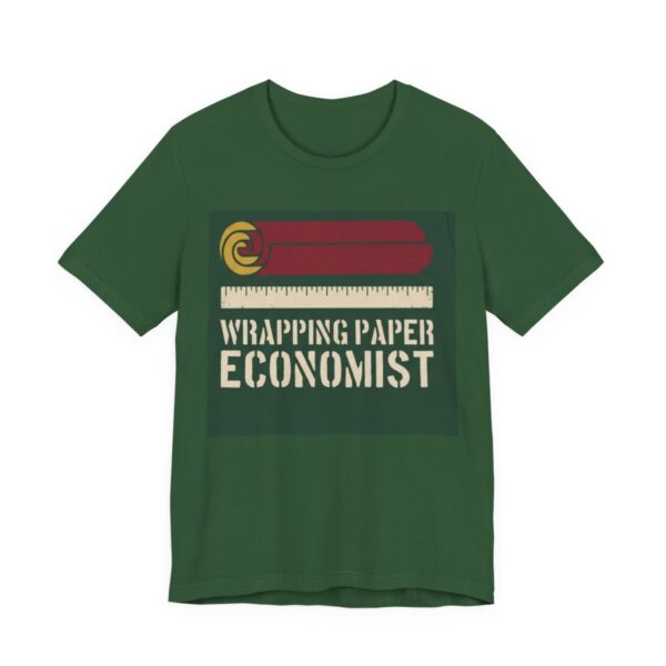 Wrapping Paper Economist Shirt - Funny Christmas Tee in Evergreen