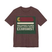 Wrapping Paper Economist Shirt - Funny Christmas Tee in Heather Maroon