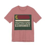 Wrapping Paper Economist Shirt - Funny Christmas Tee in Heather Mauve