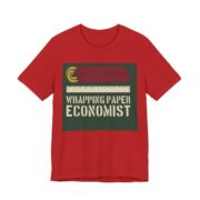 Wrapping Paper Economist Shirt - Funny Christmas Tee in Red