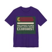 Wrapping Paper Economist Shirt - Funny Christmas Tee in Team Purple