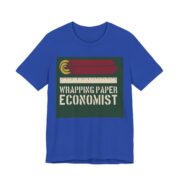 Wrapping Paper Economist Shirt - Funny Christmas Tee in True Royal